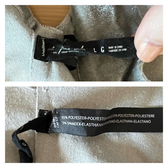 Urban Outfitters Out From Under Velvet Bralette Top Size L Silver Tie Straps Bra - Picture 6 of 8